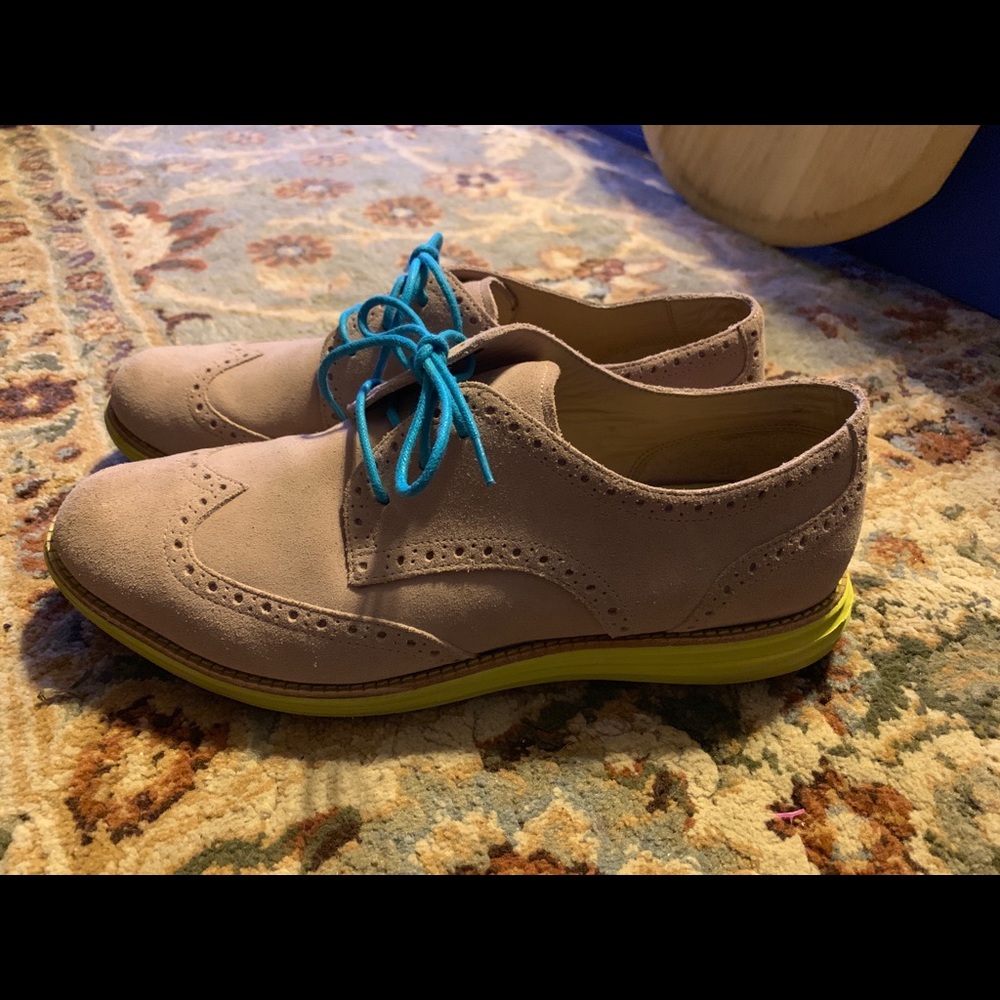 Suede oxford loafers